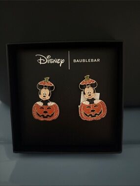 BaubleBar Disney Minnie Mouse Orange Pumpkin Drop Earrings
